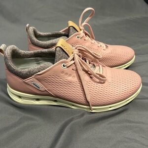 ECCO Womens Golf Cool Pro in Silver Pink Size 37 E-DTS Leather Womens Size 6/6.5